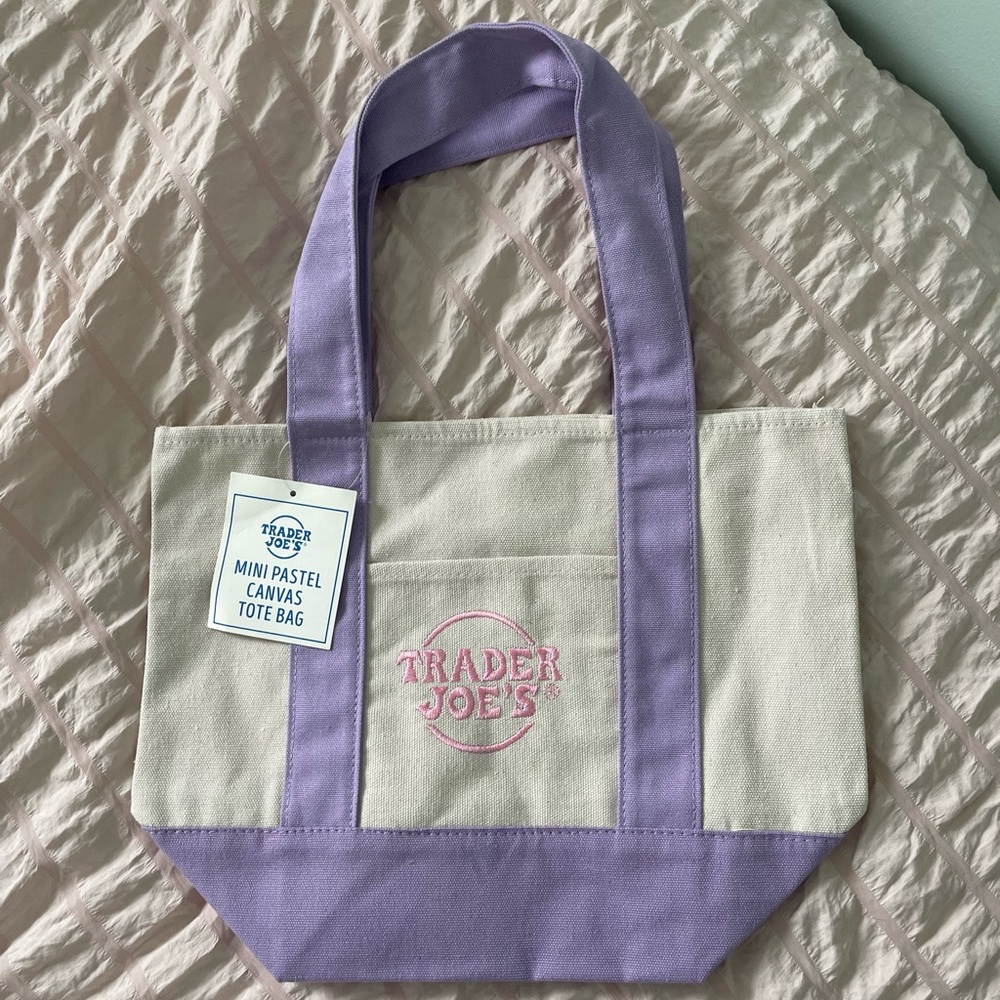 Trader Joe’s Mini Pastel Canvas Tote Bag